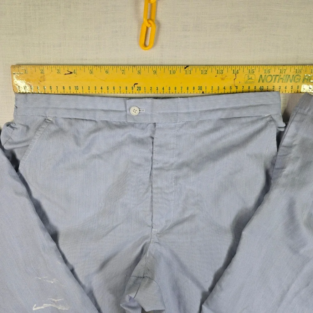 VTG Arnold Palmer Seersucker Pants Men 34 Blue White Striped Distressed Golf USA